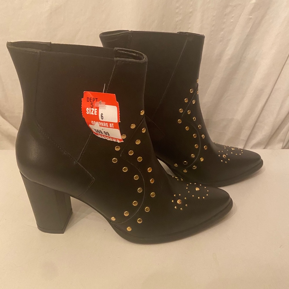 Carlo Rossetti black leather studded boots 6